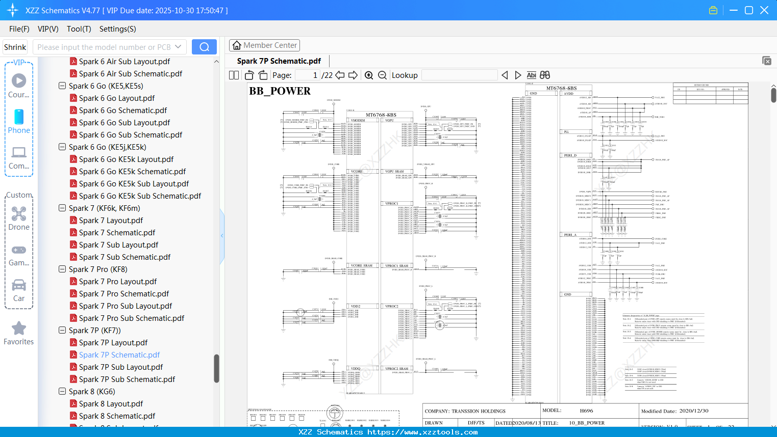 Tecno Spark 7P Schematic